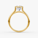 Load image into Gallery viewer, Princess Cut - Bezel Ring - 18 K Gold
