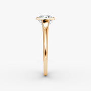 Princess Cut - Bezel Ring - 18 K Gold
