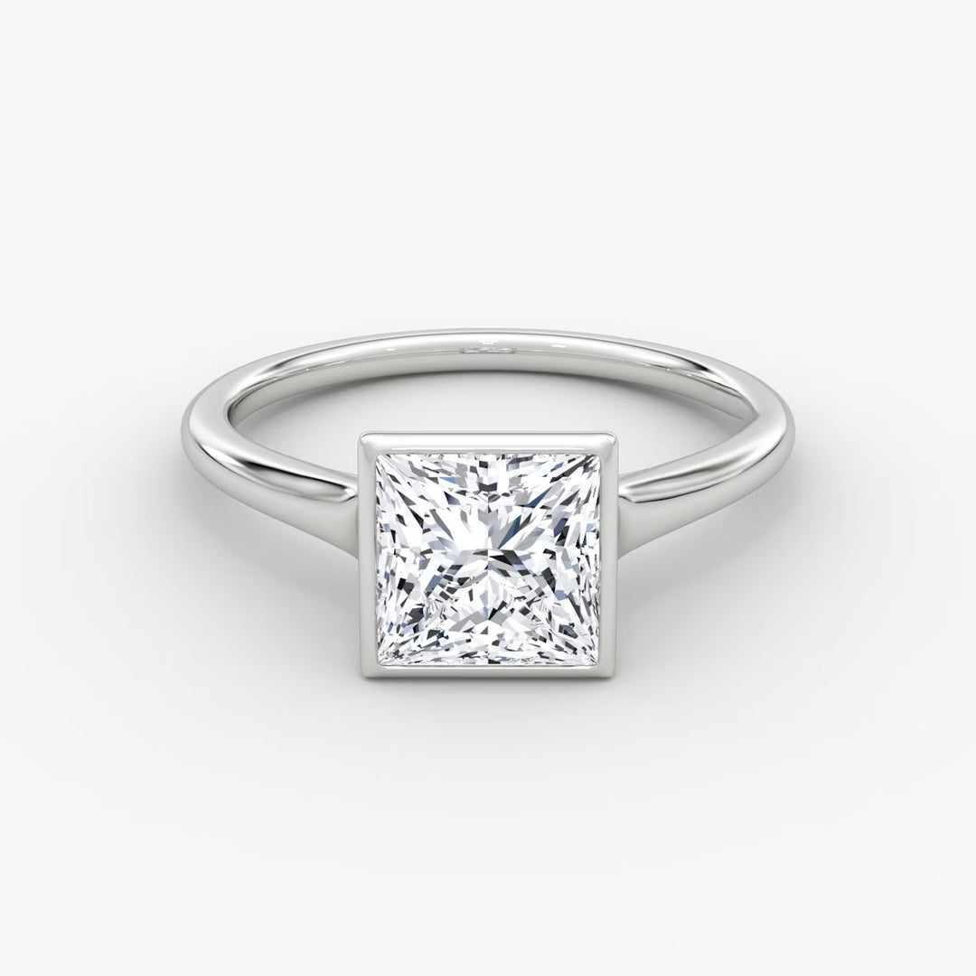 Princess Cut - Bezel Ring