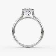 Princess Cut - Bezel Ring - 18 K Gold