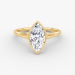 Load image into Gallery viewer, Marquise Cut - Bezel Ring - 18 K Gold

