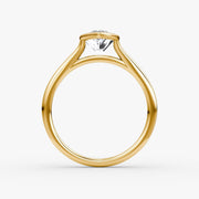 Marquise Cut - Bezel Ring - 18 K Gold