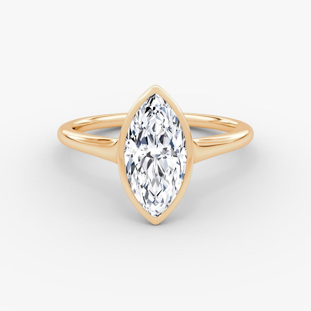 Marquise Cut - Bezel Ring