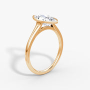 Marquise Cut - Bezel Ring - 14 K Gold