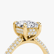 Radiant Cut - Royal Pave Ring - 14 K Gold