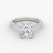 Radiant Cut - Royal Pave Ring - 14 K Gold