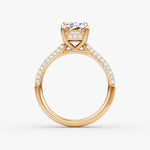 Load image into Gallery viewer, Radiant Cut - Royal Pave Ring - 14 K Gold
