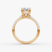 Radiant Cut - Royal Pave Ring - 14 K Gold