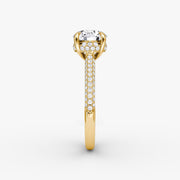 Round Cut - Royal Pave Ring - 14 K Gold