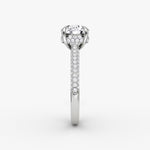 Load image into Gallery viewer, Round Cut - Royal Pave Ring - 14 K Gold
