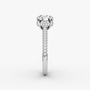 Round Cut - Royal Pave Ring - 14 K Gold