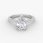 Load image into Gallery viewer, Pear Cut - Royal Pave Ring - 18 K Gold
