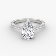 Pear Cut - Royal Pave Ring - 18 K Gold