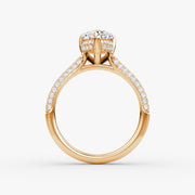 Pear Cut - Royal Pave Ring - 14 K Gold