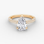 Load image into Gallery viewer, Pear Cut - Royal Pave Ring - 18 K Gold
