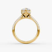 Pear Cut - Royal Pave Ring - 14 K Gold