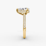 Pear Cut - Royal Pave Ring - 14 K Gold