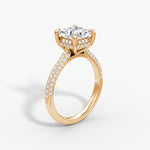 Load image into Gallery viewer, Princess Cut - Royal Pave Ring - 18 K Gold
