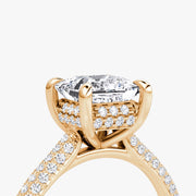 Princess Cut - Royal Pave Ring - 14 K Gold