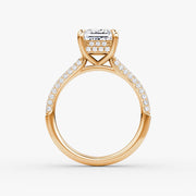 Princess Cut - Royal Pave Ring - 14 K Gold