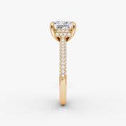 Princess Cut - Royal Pave Ring - 14 K Gold