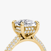 Princess Cut - Royal Pave Ring - 14 K Gold