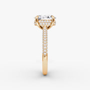 Oval Cut - Royal Pave Ring - 14 K Gold