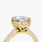 Oval Cut - Royal Pave Ring - 14 K Gold