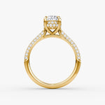 Load image into Gallery viewer, Oval Cut - Royal Pave Ring - 18 K Gold
