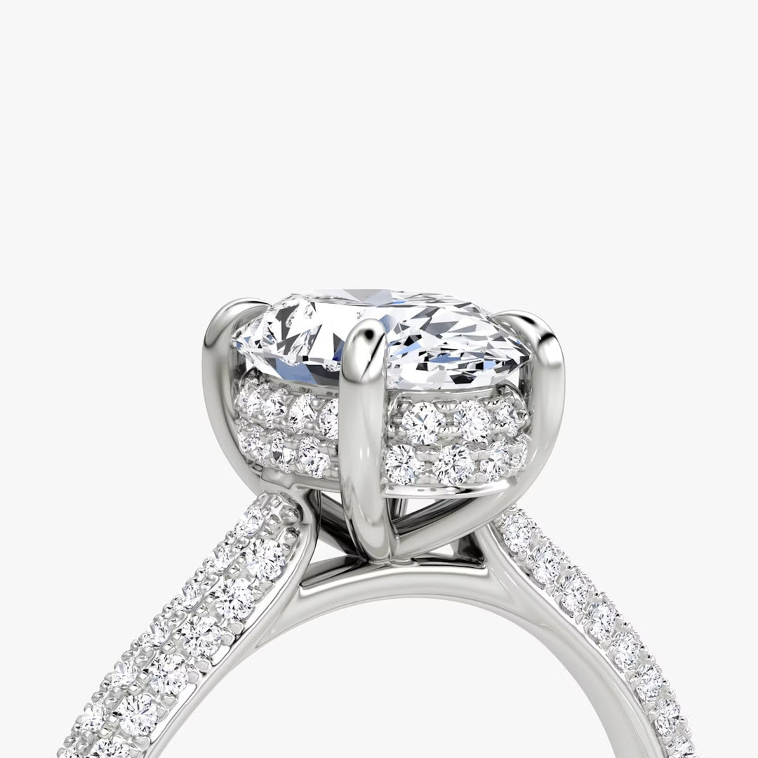 Lab Diamond Oval Cut - Royal Pave Ring