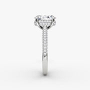 Oval Cut - Royal Pave Ring - 14 K Gold