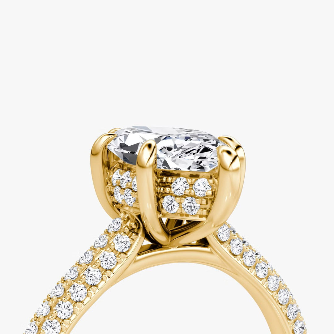 Marquise Cut - Royal Pave Ring - 18 K Gold