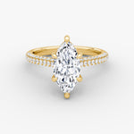 Load image into Gallery viewer, Marquise Cut - Royal Pave Ring - 18 K Gold
