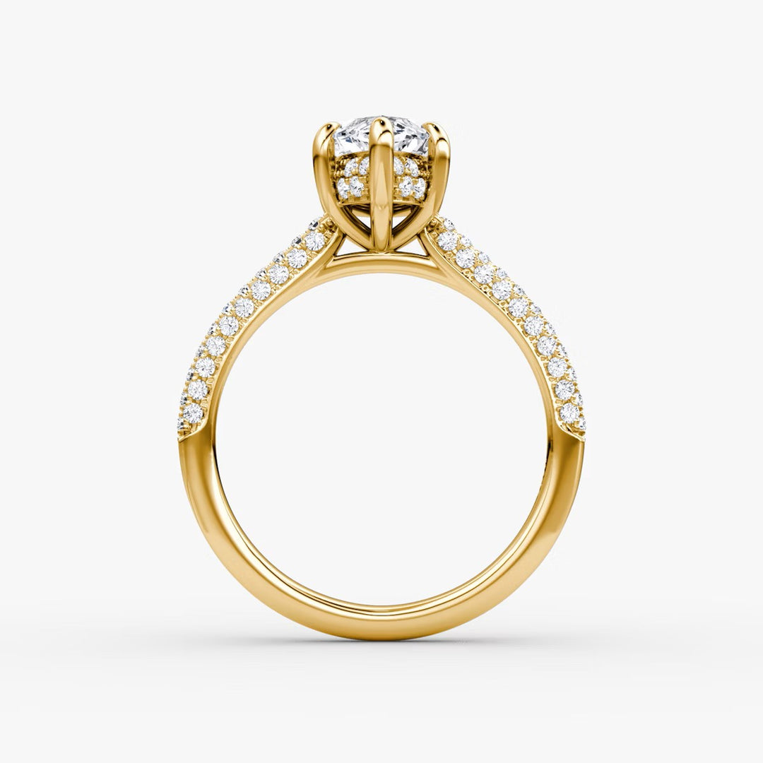 Marquise Cut - Royal Pave Ring - 18 K Gold