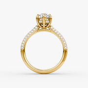 Marquise Cut - Royal Pave Ring - 14 K Gold