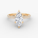 Load image into Gallery viewer, Marquise Cut - Royal Pave Ring - 18 K Gold
