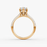 Load image into Gallery viewer, Marquise Cut - Royal Pave Ring - 18 K Gold
