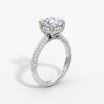 Load image into Gallery viewer, Cushion Cut - Royal Pave Ring - 18 K Gold
