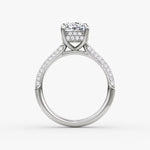 Load image into Gallery viewer, Cushion Cut - Royal Pave Ring - 18 K Gold
