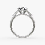 Load image into Gallery viewer, Round Cut - Pave Band - Cluster Ring - 18 K Gold
