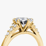 Load image into Gallery viewer, Emerald Cut - Plain Band - Cluster Ring - 14 K Gold

