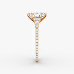 Load image into Gallery viewer, Emerald Cut - Pave Band - Cluster Ring - 14 K Gold
