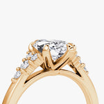 Load image into Gallery viewer, Marquise Cut - Plain Band - Cluster Ring - 14 K Gold
