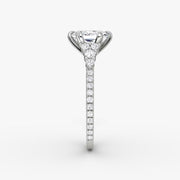 Radiant Cut - Pave Band - Cluster Ring - 14 K Gold