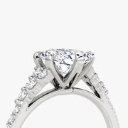 Radiant Cut - Pave Band - Cluster Ring - 14 K Gold