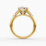 Load image into Gallery viewer, Radiant Cut - Plain Band - Cluster Ring - 14 K Gold
