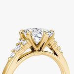 Load image into Gallery viewer, Radiant Cut - Plain Band - Cluster Ring - 18 K Gold
