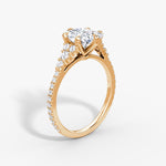 Load image into Gallery viewer, Radiant Cut - Pave Band - Cluster Ring - 18 K Gold
