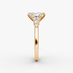 Load image into Gallery viewer, Radiant Cut - Plain Band - Cluster Ring - 18 K Gold
