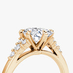 Load image into Gallery viewer, Radiant Cut - Plain Band - Cluster Ring - 14 K Gold
